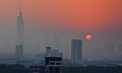 中国汚染大気エアロゾル画像